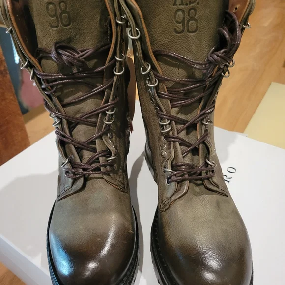 NIB A.S.98 Hubie Jungle Green Combat Boots 38 - Picture 3 of 8